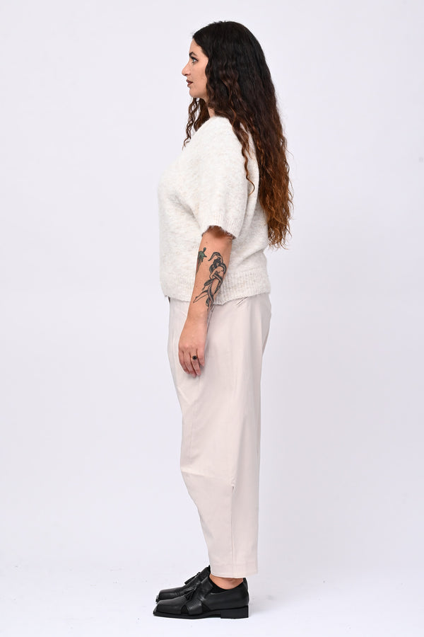 Cardigan misto lana zip - Burro