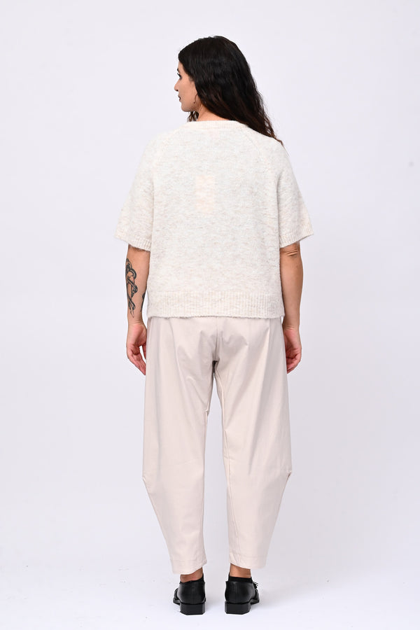 Cardigan misto lana zip - Burro