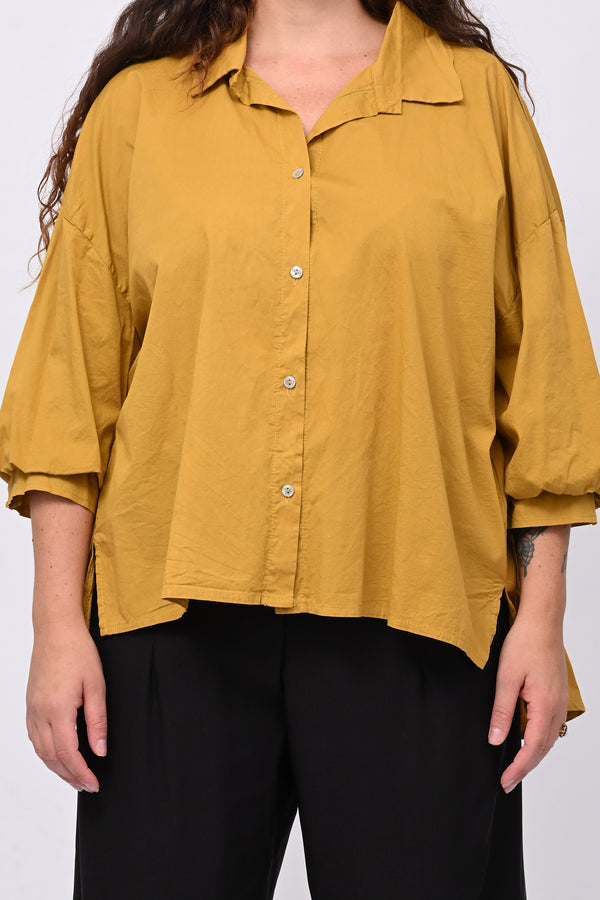 Camicia cotone coda - Ocra