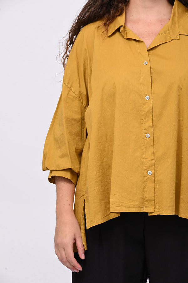 Camicia cotone coda - Ocra