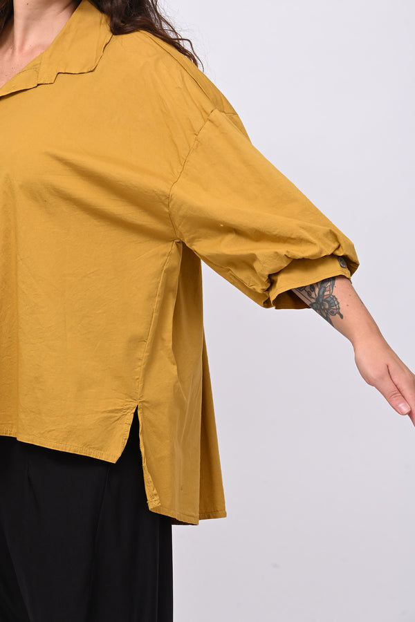 Camicia cotone coda - Ocra