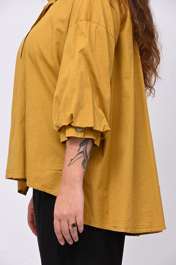 Camicia cotone coda - Ocra