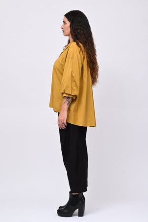 Camicia cotone coda - Ocra