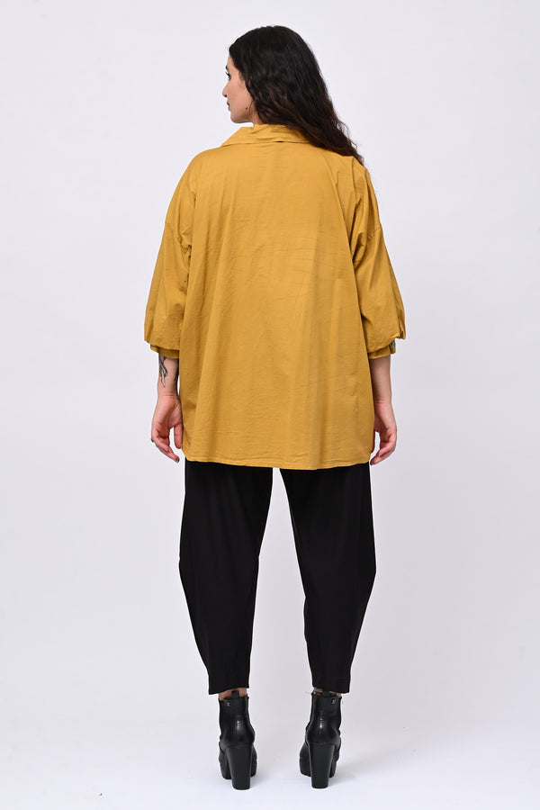 Camicia cotone coda - Ocra