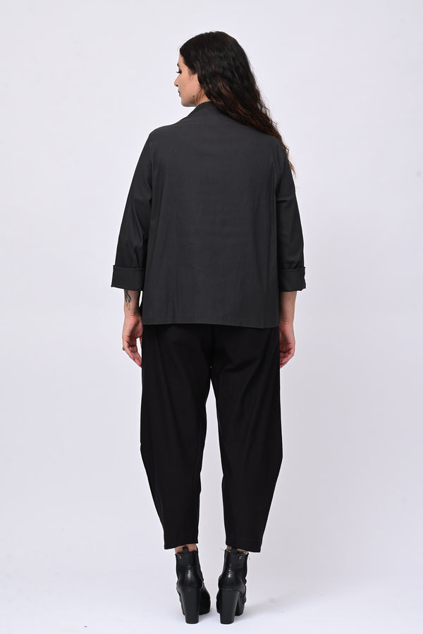 Giacca coreana tasche - Piombo