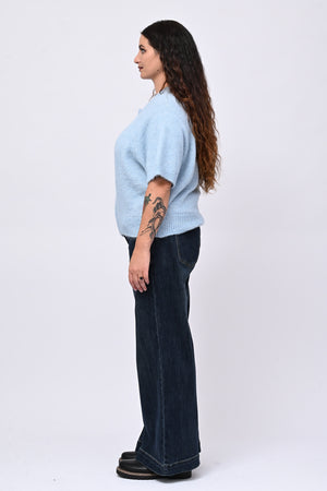 Cardigan misto lana zip - Cielo
