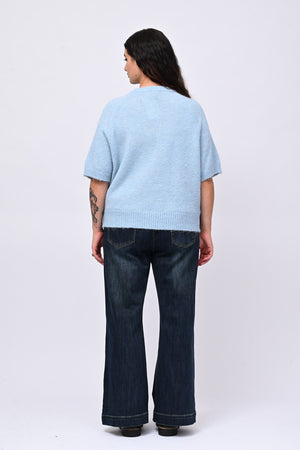 Cardigan misto lana zip - Cielo