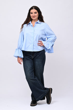 Camicia fiore manica - Oxford