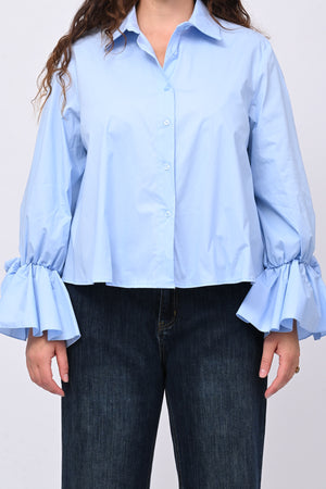 Camicia fiore manica - Oxford