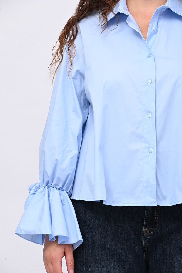 Camicia fiore manica - Oxford