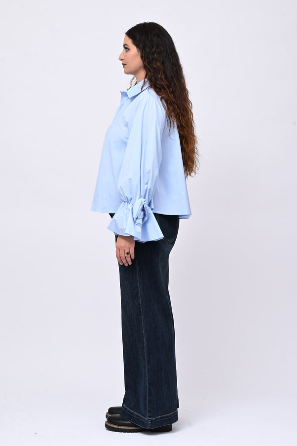 Camicia fiore manica - Oxford