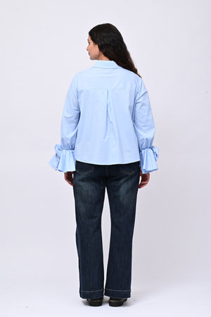 Camicia fiore manica - Oxford
