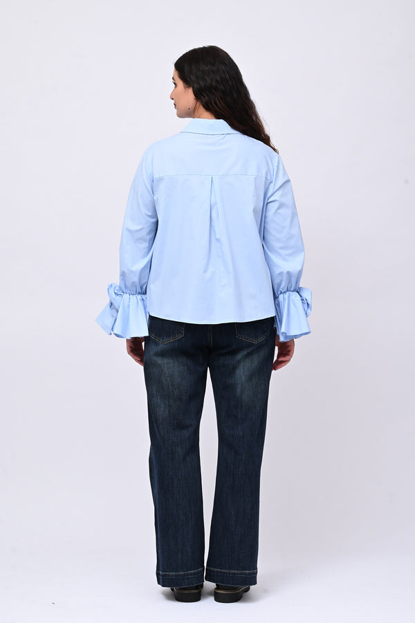 Camicia fiore manica - Oxford