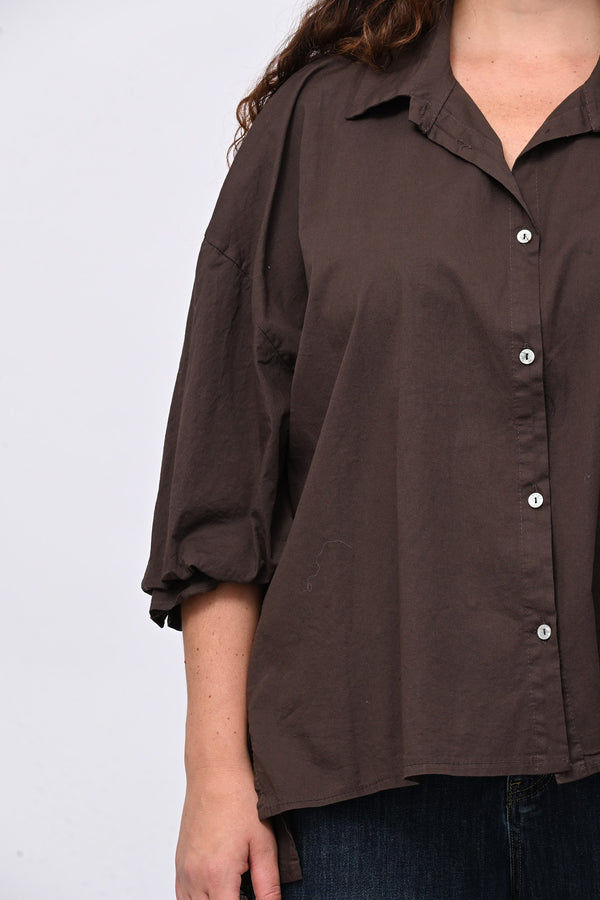 Camicia cotone coda - Moro