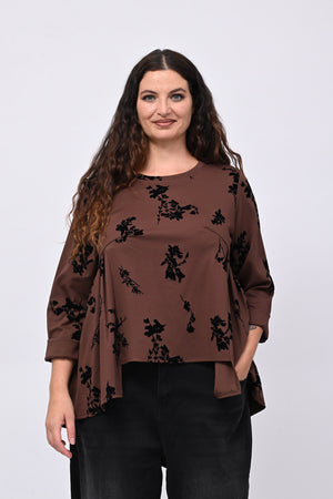 Maglia devorè pieghe - Moro