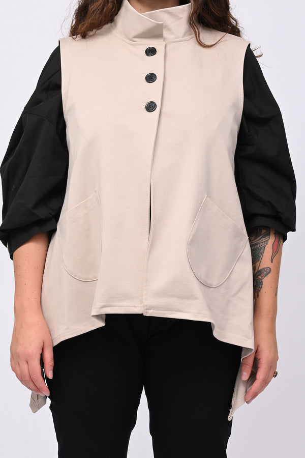 Gilet coreana svasato - Burro