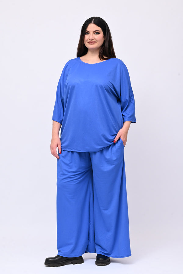 Completo over viscosa - Blu elettrico