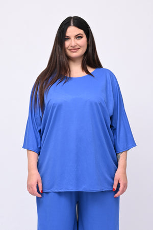Completo over viscosa - Blu elettrico