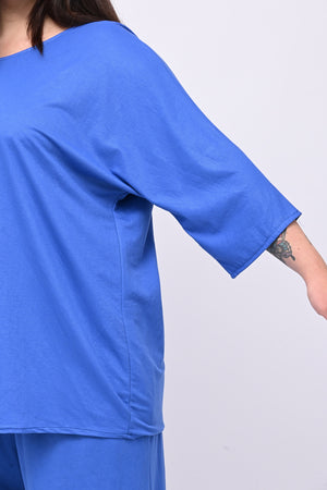 Completo over viscosa - Blu elettrico