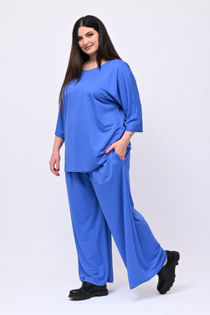 Completo over viscosa - Blu elettrico
