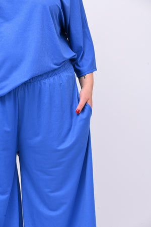Completo over viscosa - Blu elettrico