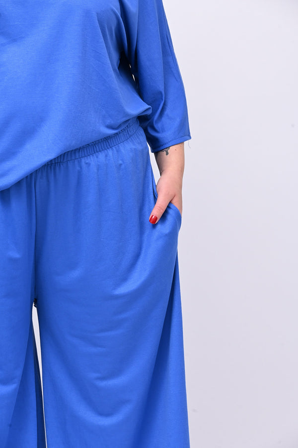 Completo over viscosa - Blu elettrico