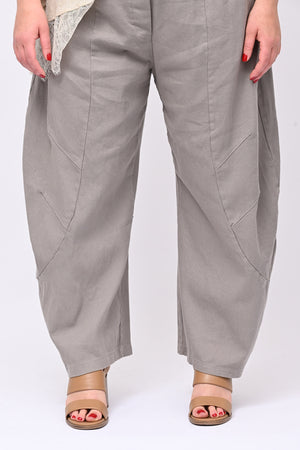 Pantalone crop jeansato - Fango