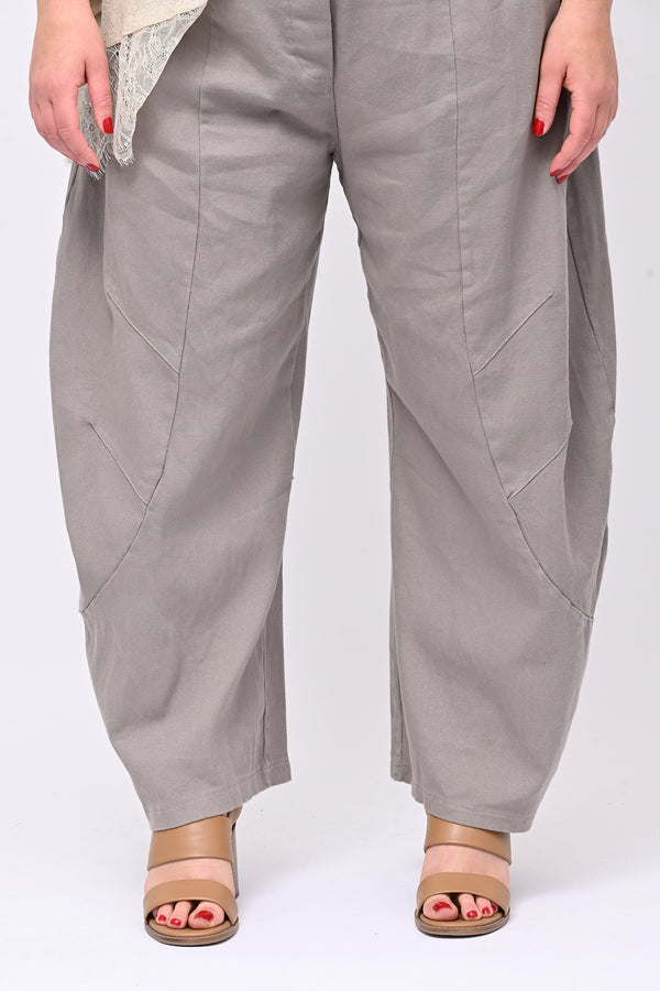 Pantalone crop jeansato - Fango