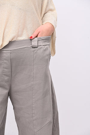 Pantalone crop jeansato - Fango