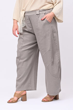 Pantalone crop jeansato - Fango