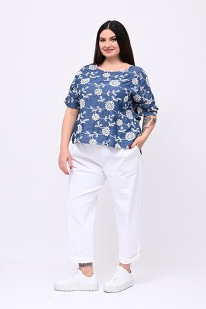 Blusa jeans sangallo - Jeans