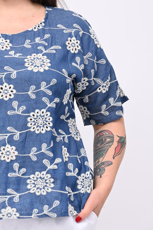 Blusa jeans sangallo - Jeans