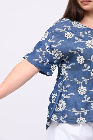 Blusa jeans sangallo - Jeans