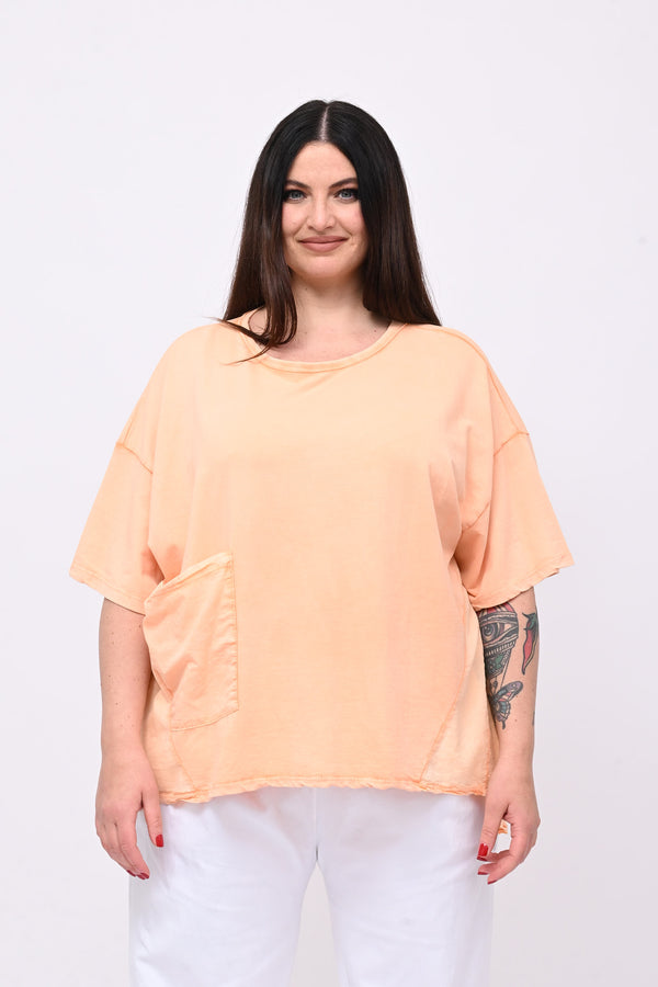 Felpa coda doppio tessuto - Mandarino