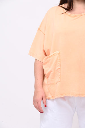 Felpa coda doppio tessuto - Mandarino