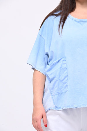 Felpa coda doppio tessuto - Cielo