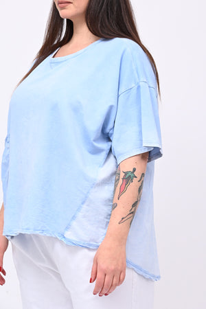 Felpa coda doppio tessuto - Cielo