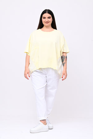 Felpa coda doppio tessuto - Limone