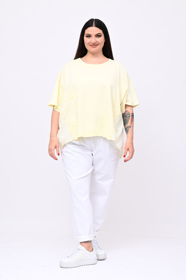 Felpa coda doppio tessuto - Limone