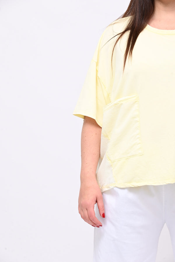 Felpa coda doppio tessuto - Limone