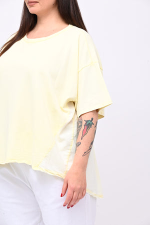 Felpa coda doppio tessuto - Limone