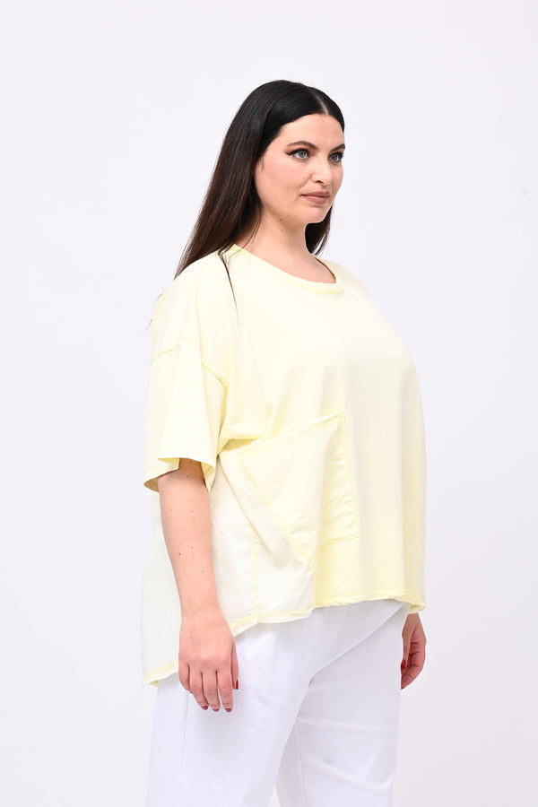 Felpa coda doppio tessuto - Limone