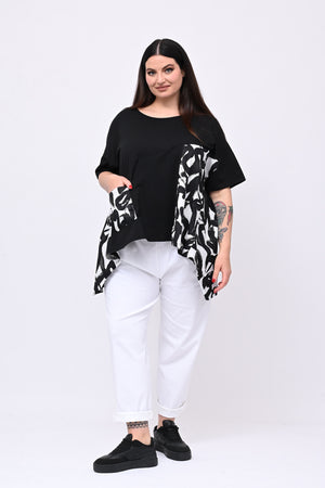 T-shirt stampa POP - Nero