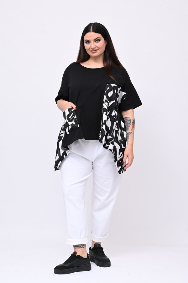 T-shirt stampa POP - Nero