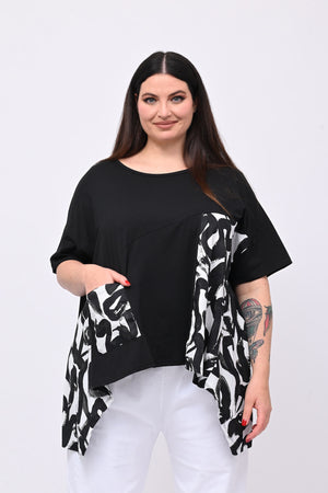 T-shirt stampa POP - Nero