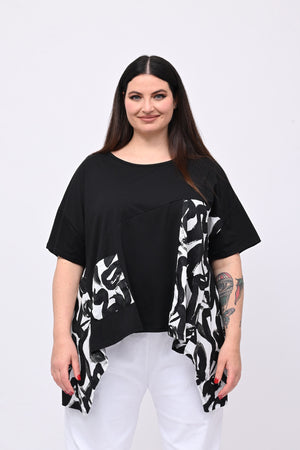 T-shirt stampa POP - Nero