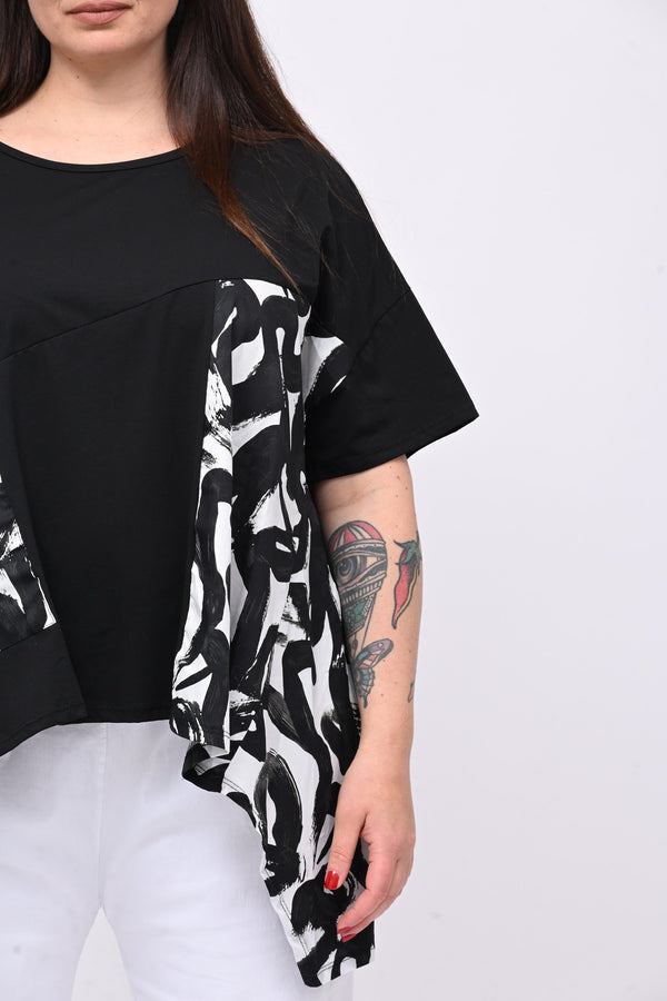 T-shirt stampa POP - Nero
