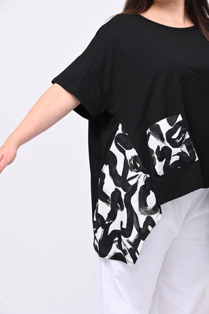 T-shirt stampa POP - Nero