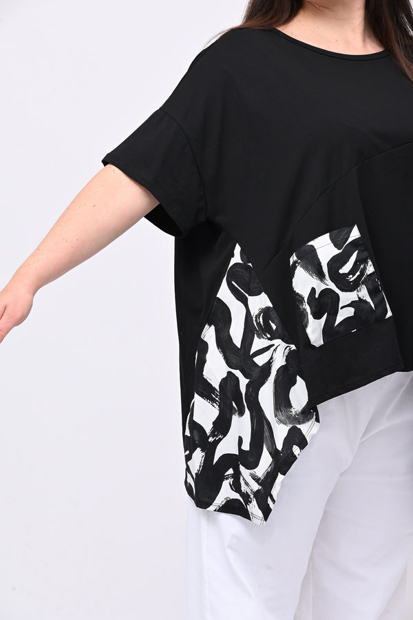 T-shirt stampa POP - Nero