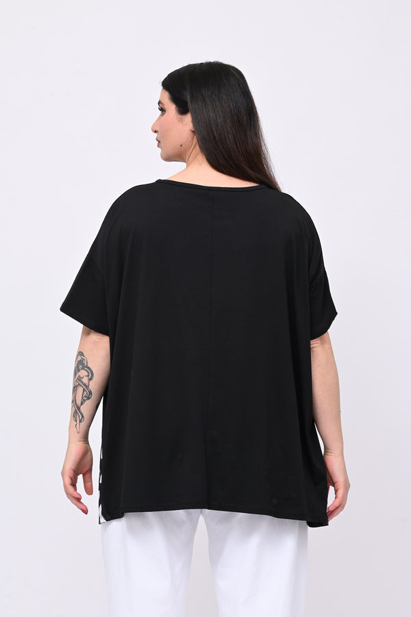 T-shirt stampa POP - Nero